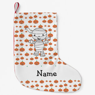 Persoonlijke naam Mummy oranje pomkins Kleine Kerstsok