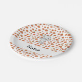 Persoonlijke naam Mummy oranje pomkins Papieren Bordje (Gekanteld)