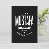 Persoonlijke naam Mustafa Verjaardagscadeau Kaart (Staand voorkant)