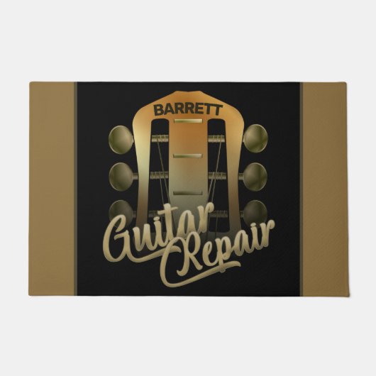 Persoonlijke NAAM Muziek gitaar Reparatie Musicus Deurmat (Voorkant)