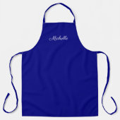 Persoonlijke naam Navy blauwe koks Schort (Voorkant)