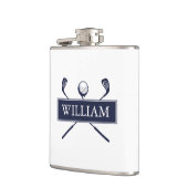 Persoonlijke naam Navy Blue Clubs en Bal Heupfles (Links)