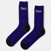 Persoonlijke naam Navy Blue Sokken (Links)
