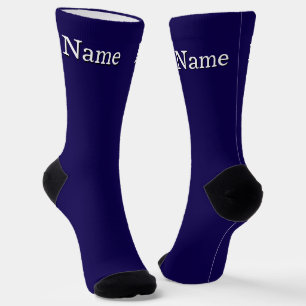 Persoonlijke naam Navy Blue Sokken