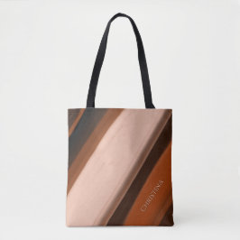 Persoonlijke naam nep houten fancy tote bag