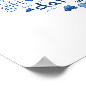 Persoonlijke naam Nieuwe Baby Boy Word Art Poster (Hoek)