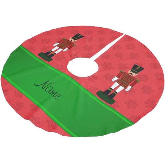 Persoonlijke naam nootmuskaat rode sneeuwvlokken kerstboom rok (Gekanteld)