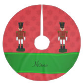 Persoonlijke naam nootmuskaat rode sneeuwvlokken kerstboom rok (Voorkant)