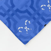 Persoonlijke naam nootmuskietenblauwe sneeuwtrelli fleece deken (Hoek)