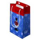 Persoonlijke naam nootmuskietenblauwe sneeuwtrelli klein cadeauzakje (Voorkant Gekanteld)