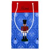 Persoonlijke naam nootmuskietenblauwe sneeuwtrelli klein cadeauzakje (Voorkant)