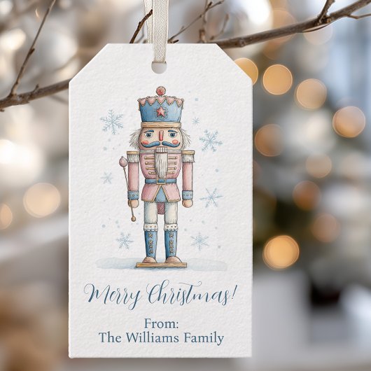 Persoonlijke naam Notenkraker Kerstmis Cadeaulabel