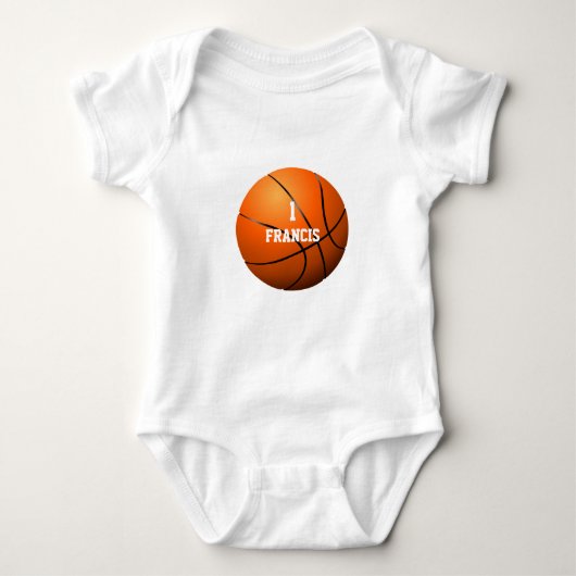 Persoonlijke naam nummer basketbal romper (Voorkant)