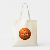 Persoonlijke naam nummer Basketball Sports Tote Bag (Achterkant)