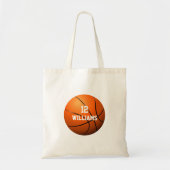 Persoonlijke naam nummer Basketball Sports Tote Bag (Voorkant)