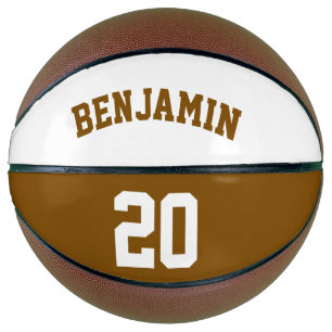 Persoonlijke Naam Nummer Bruine Basketbal