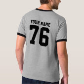 Persoonlijke naam + nummer T-Shirt, team pa T-shirt (Achterkant)