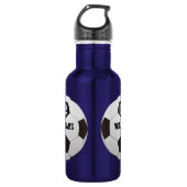Persoonlijke naam nummer voetbal waterfles (Voorkant)