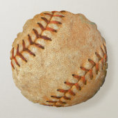 Persoonlijke naam & nummer Witte honkbal Rond Kussen (Voorkant)