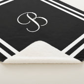 Persoonlijke naam of initiaal Sherpa Blanket Deken (3/4)