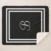 Persoonlijke naam of initiaal Sherpa Blanket Deken (Voorkant (horizontaal))