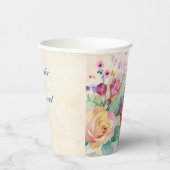 Persoonlijke naam of tekst boeket rozen bruiloft papieren bekers (Rechts)