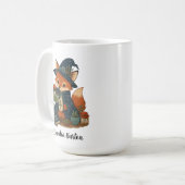 Persoonlijke naam of tekst met Fox Tea Koffiemok (Voorkant links)