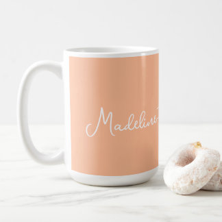 Persoonlijke naam, oktober geboortebloem Peach Fuz Koffiemok