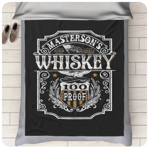 Persoonlijke NAAM Old West Whiskey Brewery Bar Fleece Deken