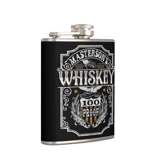 Persoonlijke NAAM Old West Whiskey Brewery Bar Heupfles (Rechts)