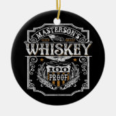 Persoonlijke NAAM Old West Whiskey Brewery Bar Keramisch Ornament (Voorkant)