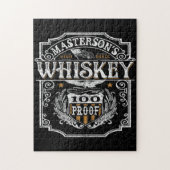 Persoonlijke NAAM Old West Whiskey Brewery Bar Legpuzzel (Verticaal)