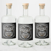 Persoonlijke NAAM Old West Whiskey Brewery Bar Likeurfles Etiket (Flessen)