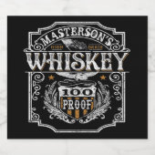 Persoonlijke NAAM Old West Whiskey Brewery Bar Likeurfles Etiket (Enkel label)