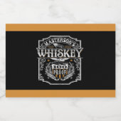 Persoonlijke NAAM Old West Whiskey Brewery Bar Likeurfles Etiket (Enkel label)