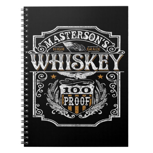 Persoonlijke NAAM Old West Whiskey Brewery Bar Notitieboek (Voorkant)