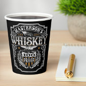 Persoonlijke NAAM Old West Whiskey Brewery Bar Papieren Bekers