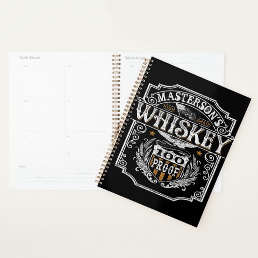 Persoonlijke NAAM Old West Whiskey Brewery Bar Planner (Display)