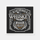 Persoonlijke NAAM Old West Whiskey Brewery Bar Servet (Voorkant)