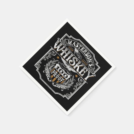 Persoonlijke NAAM Old West Whiskey Brewery Bar Servet (Hoek)