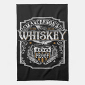 Persoonlijke NAAM Old West Whiskey Brewery Bar Theedoek (Verticaal)
