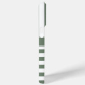 Persoonlijke naam olijfgroen witte strepen chic Case-Mate iPhone case (Achterkant / Rechts)