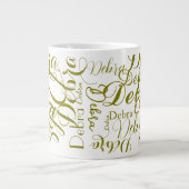 Persoonlijke naam Olijftypografie Grote Koffiekop (Voorkant)