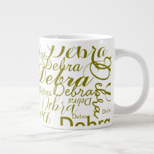 Persoonlijke naam Olijftypografie Grote Koffiekop