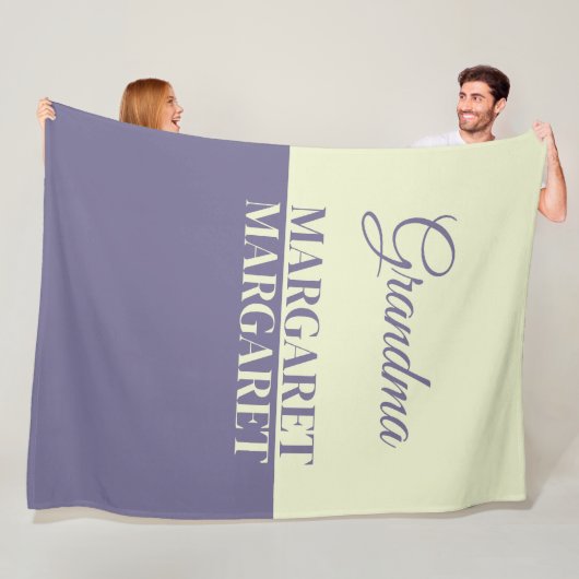 Persoonlijke naam oma op maat fleece deken (In situ)