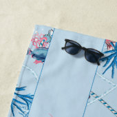 Persoonlijke naam onder het Zee Reef Pattern Strandlaken (In situ)