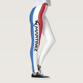Persoonlijke naam ondersteunend Frankrijk voetbal Leggings