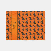 Persoonlijke naam oranje gordon setter honden fleece deken (Voorkant (Horizontaal))