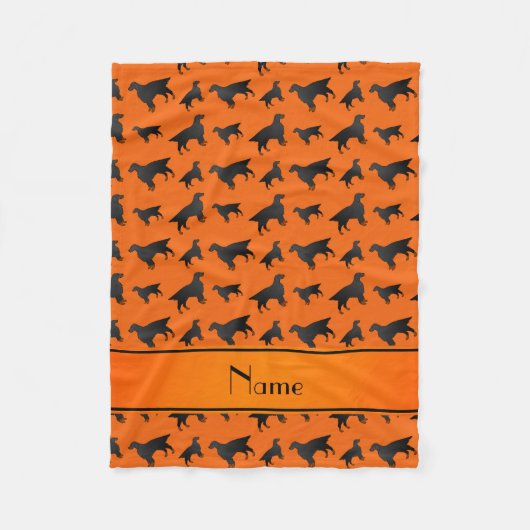 Persoonlijke naam oranje gordon setter honden fleece deken (Voorkant)