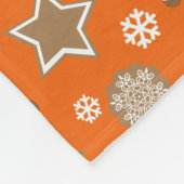 Persoonlijke naam oranje kerstkoekjes fleece deken (Hoek)